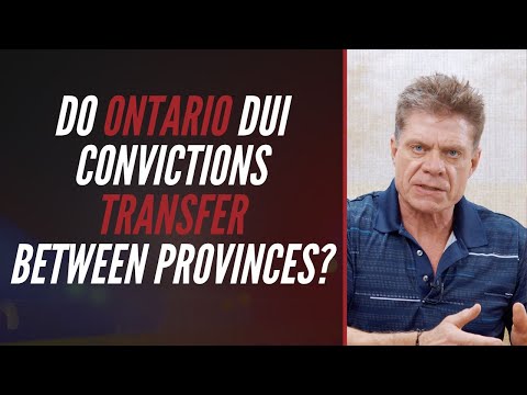 Do Ontario DUI Convictions Transfer Between Provinces?